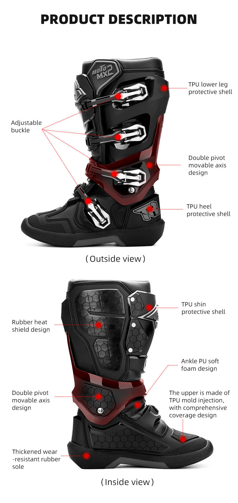 Giày bảo hộ Motocross TR MX2